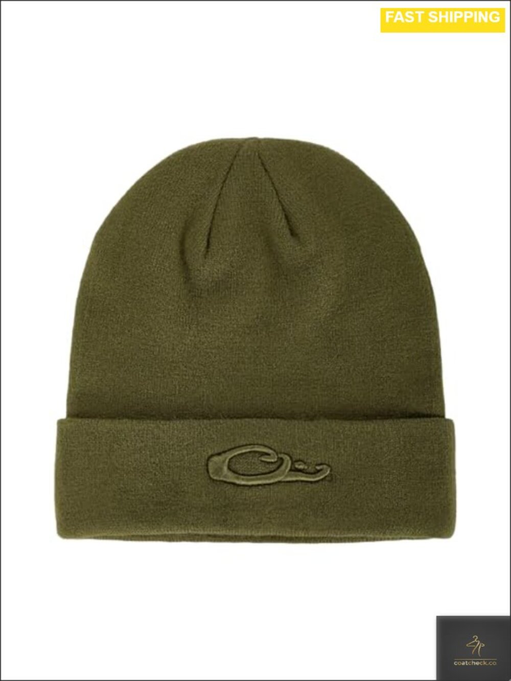 Rib-Knit Stocking Cap Acrylic Beanie Roll-Up Cuff Hunting Outdoor